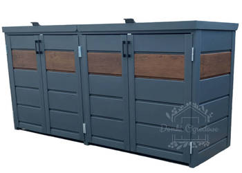Zabudowa koszy na śmieci  275x80x120 cm 4x240L antracyt  ID506