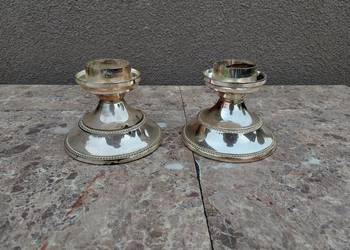 Stare angielskie świeczniki 2szt posrebrzane plater tealight