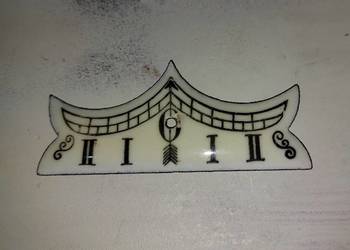 45 Wychylnik wahadła starego zegara tzw porcelanka seledynka