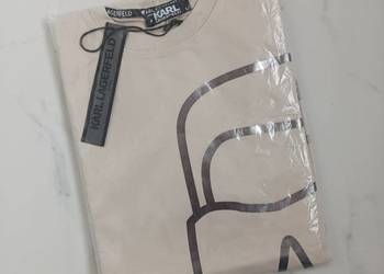 Bluza męska bawełniana Karl Lagerfeld - biała L, duże logo