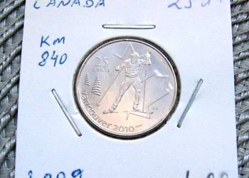 Kanada 25 Cent 2009r - Vancouver 2010r - Mennicza - Biegi narciarskie