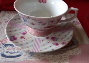 Komplet dwie porcelana ręcznie malowane Cudo