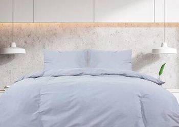 vidaXL Zestaw pościeli, szary, 200x200 cm, lekka mikrofibra(SKU135960)