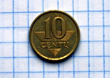 10 CENTÓW ( 10 CENTU ) 1997 ROK - LITWA