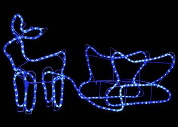 vidaXL Świąteczna dekoracja zewnętrzna: renifer i sanie（SKU:329809）