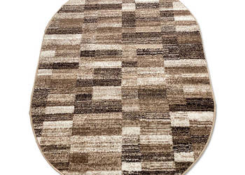 DYWAN OWALNY 160X230 GĘSTY WŁOS LAILA 15842 BROWN NOWOCZESNY MIĘKKIE RUNO