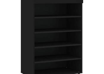 Szafka na buty czarna 60x35x105 cm materiał drewnopochodny WM-829629
