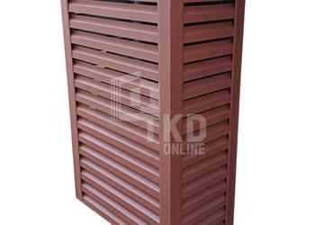 Osłona pompy ciepła 80x40x190 cm ciemny brąz TKD184