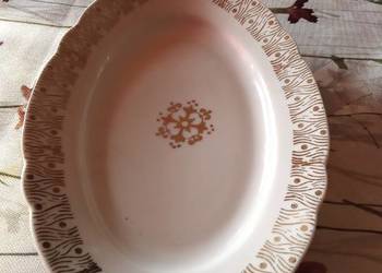 PRL  półmisek porcelana zlocony