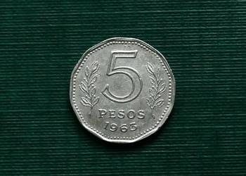 ARGENTYNA - 5 peso, 1963r