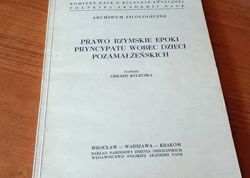 Prawo rzymskie epoki pryncypatu wobec dzieci pozamałżeńskich Kuleczka