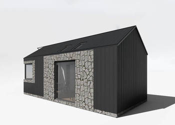 Działka z ramą domku letniskowego Tiny House