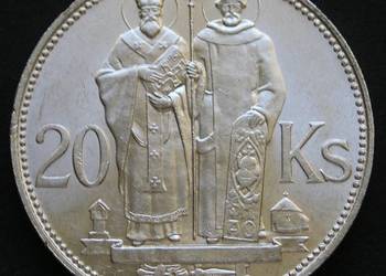 SŁOWACJA 20 KORON 1941 - CYRYL I METODY - SREBRO