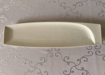 Półmisek porcelanowy TASTE 37,5 cm biały nowoczesny do przekąsek i kanapek