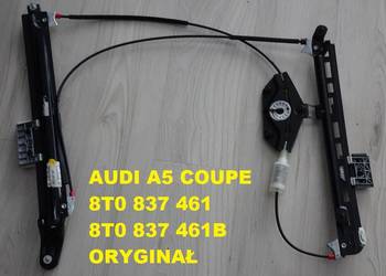 Audi A5 Coupe 2d 8T0837461 Podnośnik Szyby Przód Lewy 2007-