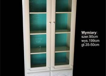 Stylowa Waniliowo Zielona (Miętowa) Witryna 90` Producent Mebli BEKAS