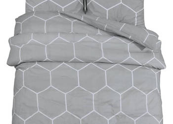 Zestaw pościeli szary 200x200 cm bawełna WM-136456