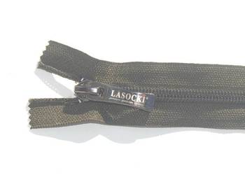 Zamek błyskawiczny 40cm taśma z suwakiem Khaki ciemna oliwka