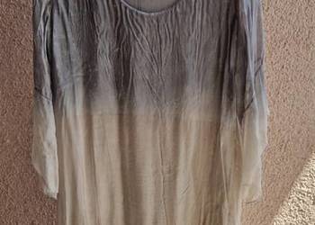 Wizytowa sukienka włoska jedwabna XL Made in Italia nowa bez metki