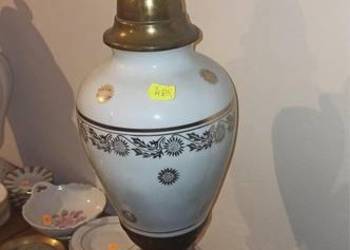 lampa, z mosiądzu i porcelany