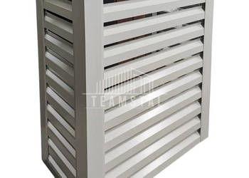 Osłona klimatyzatora pompy ciepła 100x40x150 cm biały TS1217