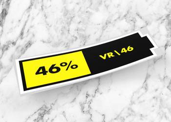 Naklejka VR 46 BATERRY 15 x 5 cm valentino rossi