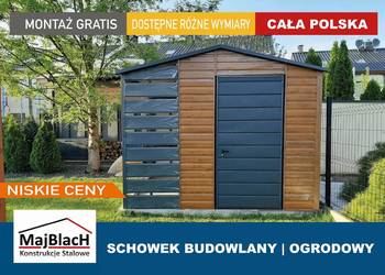 A206-Mały Garaż Blaszany |Wiatka Ogrodowa|Schowek na Narzędzia  - Maj-Blach