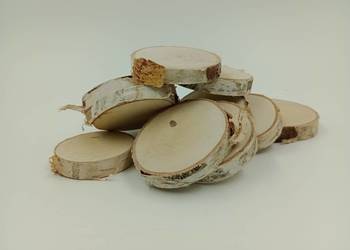 PLASTRY BRZOZOWE 1-10 CM 100 SZT. KRĄŻKI BROZOZWE PLASTRY DREWNIANE P9