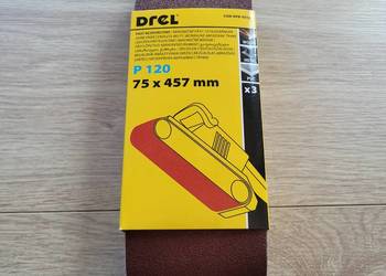Taśma szlifierska 2x (pas bezkońcowy) 75x457mm P120 Drel