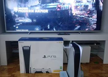 Konsola Playstation 5 z napędem, CFI 1216A, pad, dużo gier