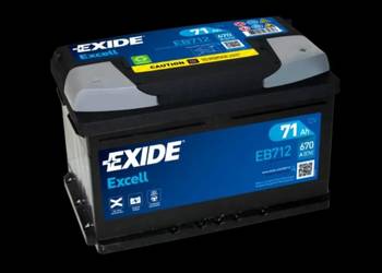 Akumulator 71Ah 670A EN Exide Excell