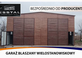 Garaż Blaszany ZŁOTY DĄB | Orzech |Garaże BLASZANE NA WYMIAR - ESSTAL-
