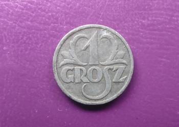 Moneta okupacyjna GG 1 grosz 1939 - Cynk/Piękna/Rzadka (nr1)