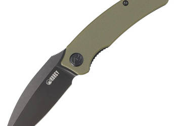 Nóż składany Kubey Knife Leaf Green G10, Black Stonewashed AUS-10 by Tigua…