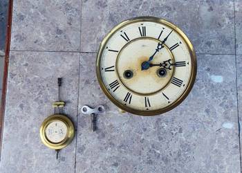 142 Zestaw mechanizm starego małego zegara Junghans tarcza 14,5cm