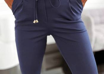 Spodnie SPORTOWO-ELEGANCKIE Novum cygaretki rozmiar 46 GRANAT