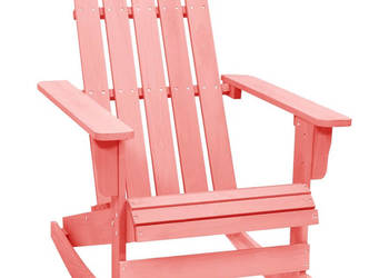 Ogrodowy fotel bujany Adirondack lite drewno jodłowe różowy WM-315887