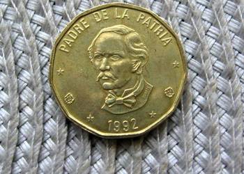 Dominikana 1 Peso 1992r - DUARTE na portrecie