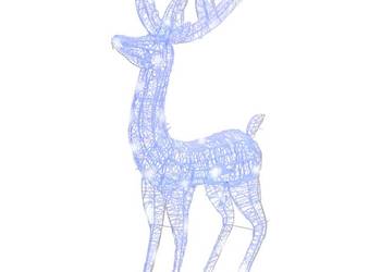 Świąteczny renifer, akryl, 250 LED, 180 cm, niebieski（329787）