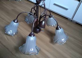 Lampa wisząca sufitowa żyrandol z motywem kwiatowym