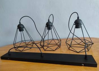 NOWA Nowoczesna Lampa sufitowa LOFT z drucianymi kloszami „Diamenty”