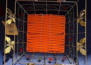 Dwa metalowe ozdobne koszyki plus gratis torba materiałowa Dwa metalowe ozdobne koszyki plus gratis torba materiałowa