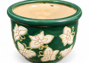 Unikalna, ceramiczna osłonka na doniczkę – Vintage / Studio Pottery