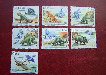 Kuba 1985 MNH Mi. 2919/25 Fauna Dinozaury Zwierzęta Prehist  a