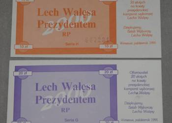 Cegiełki sztabu wyborczego Lecha Wałęsy 1995r Cegiełki sztabu wyborczego Lecha Wałęsy 1995r