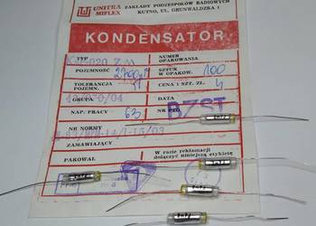 Kondensator 2,7nF 63V KsF Unitra MIFLEX