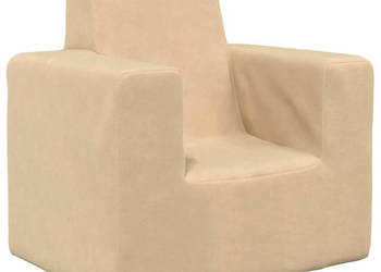 Sofa dziecięca kremowa miękki plusz WM-341836