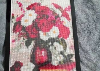 Kwiaty obraz diamentowy w ramce 30x40
