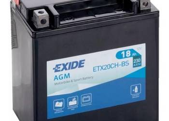 Akumulator motocyklowy 12V 18Ah 230A EN EXIDE ETX20CH-BS YTX20CH-BS L+