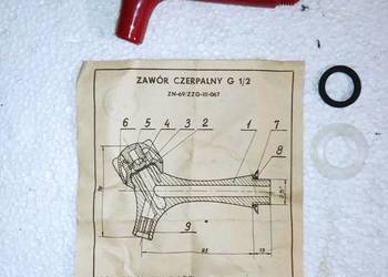 Zawór czerpalny G 1/2 plastikowy retro PRL